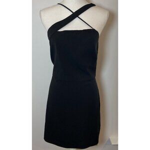 NWT Lovers + Friends Sidney Mini Dress Cross Straps Little Black Dress XL New